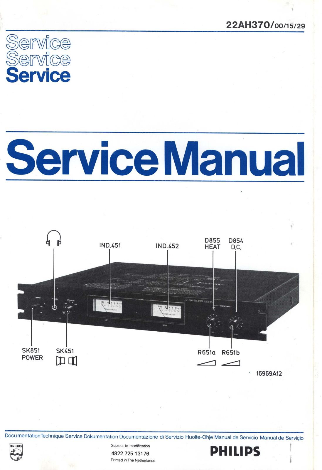 Philips 22-AH-370 Service Manual