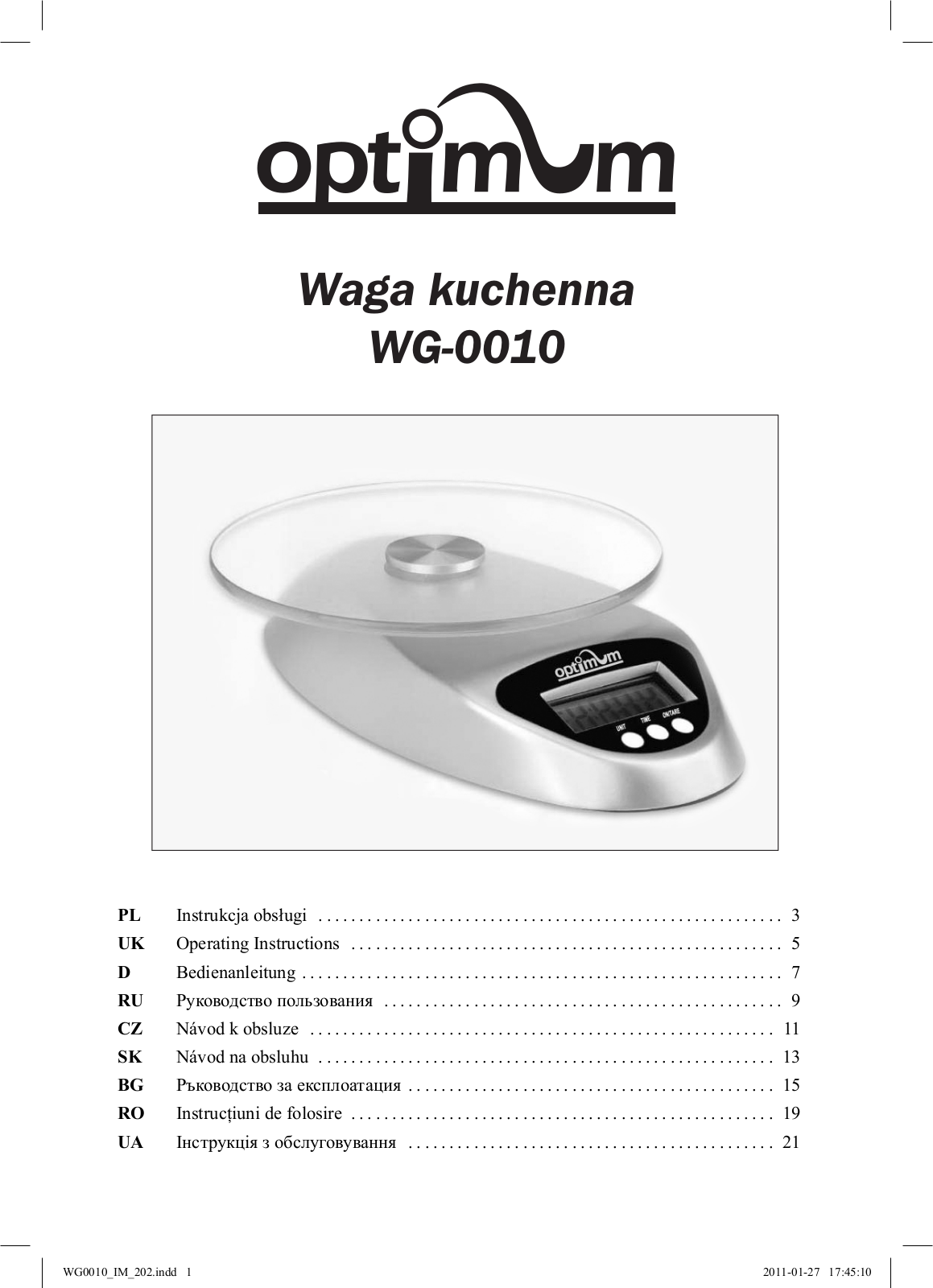 Optimum WG-0010 User Manual - ManualMachine.com