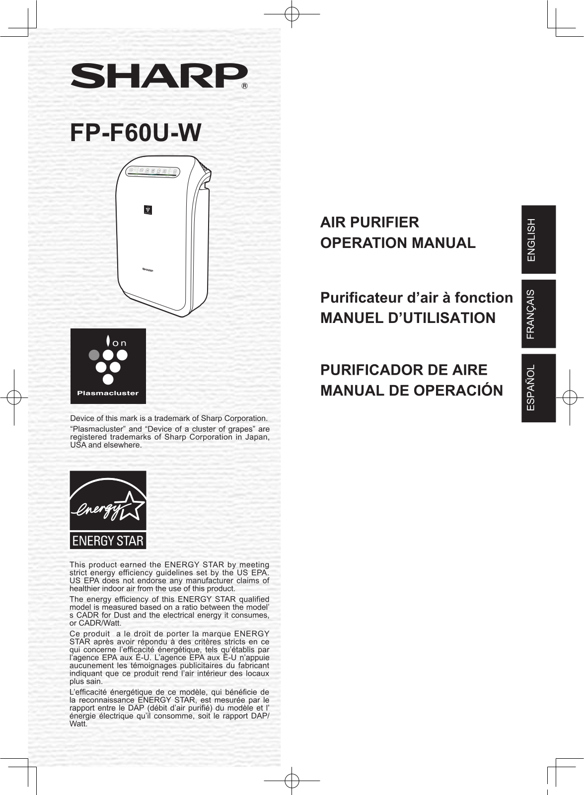 Sharp FP-F60U-W User Manual