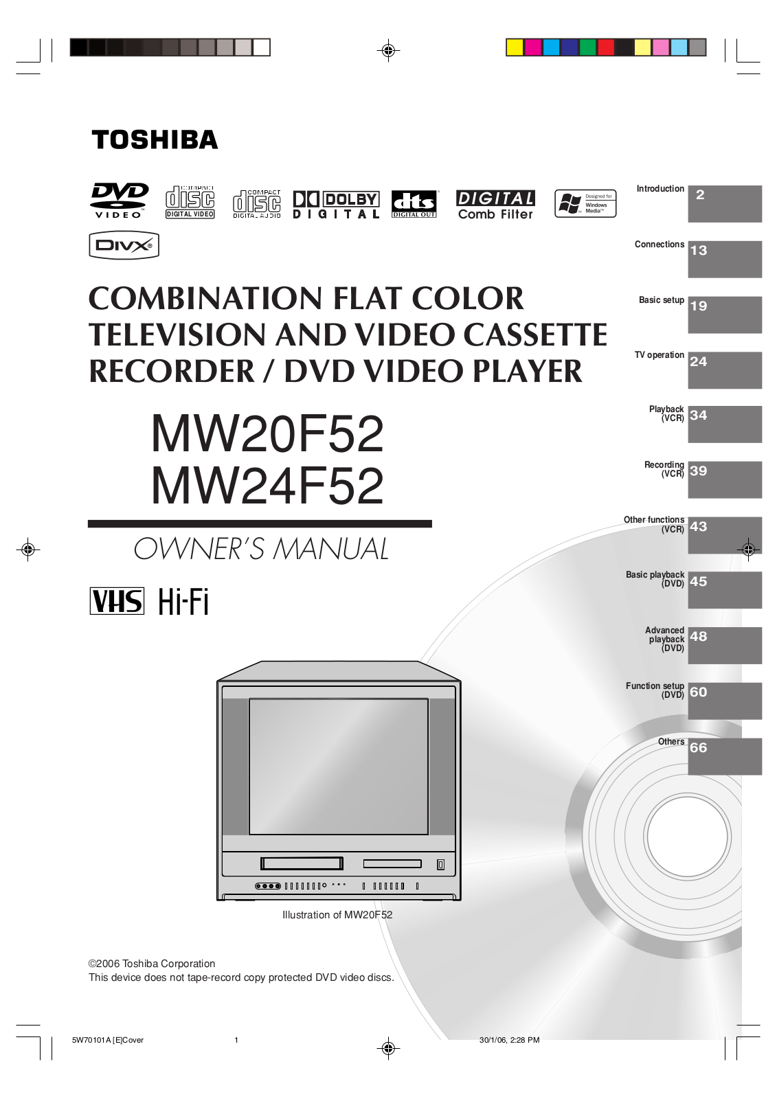 Toshiba MW24F52, MW20F52 User Manual