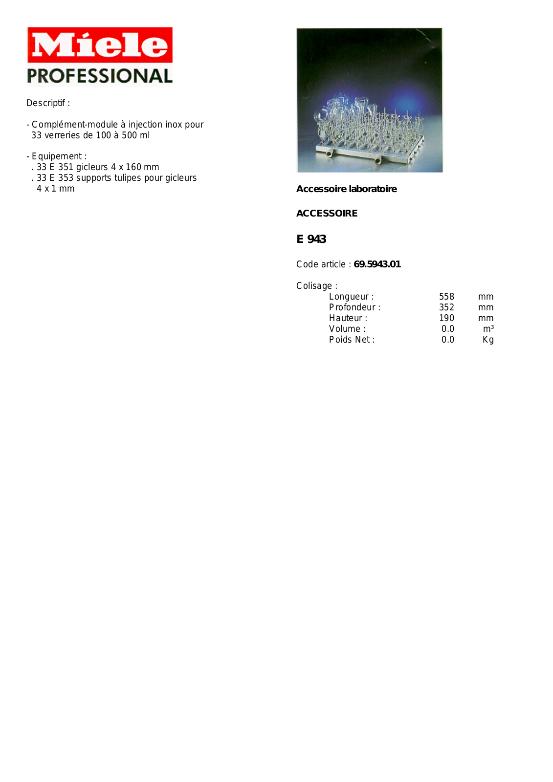 Miele E 943 DESCRIPTION - ManualMachine.com