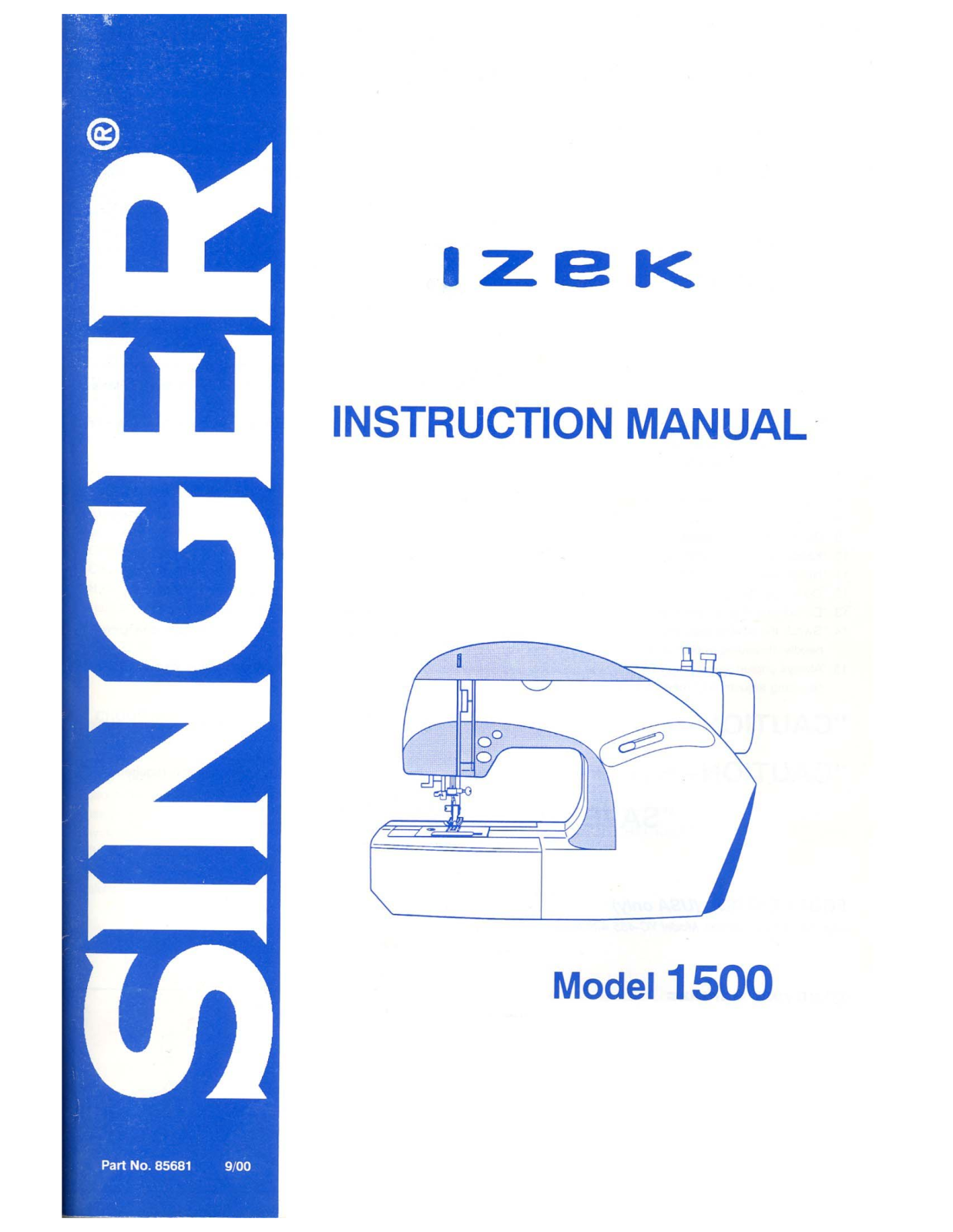 Singer IZEK 1500 Instruction Manual