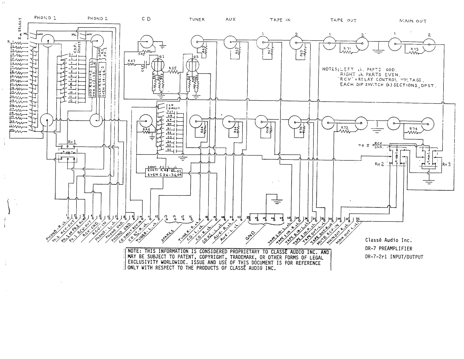 Classe Audio DR-7 Schematic