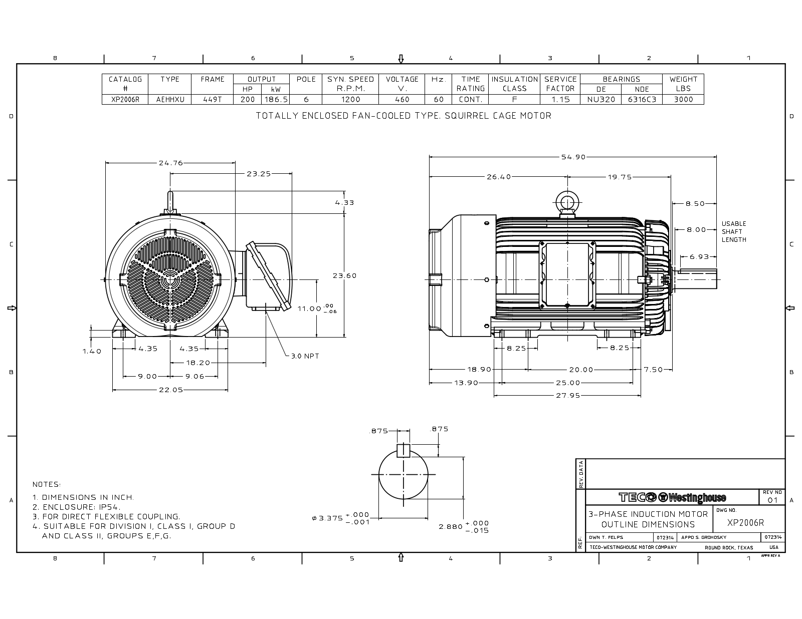 Teco XP2006R Reference Drawing