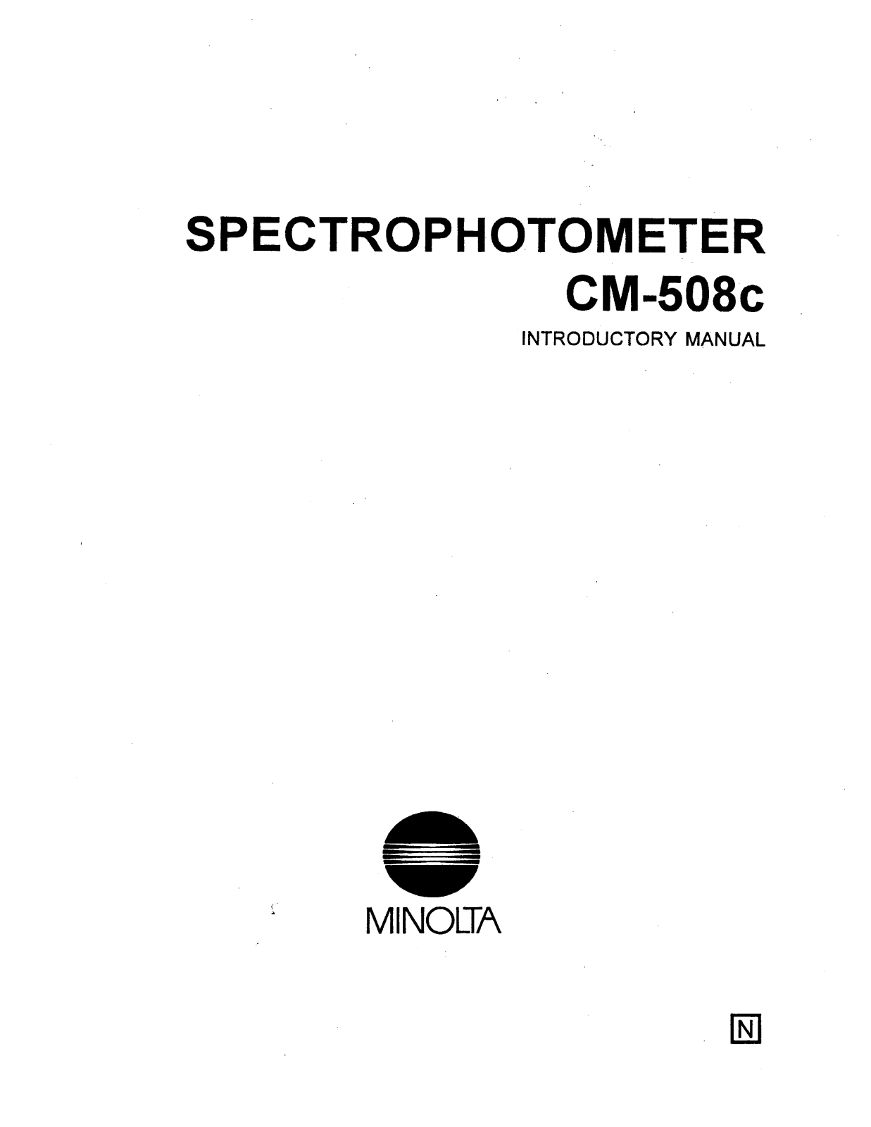 Konica CM-508C User Manual