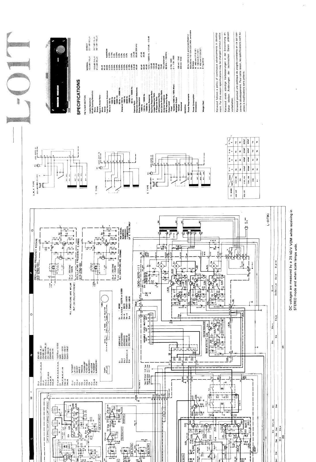 Kenwood L-01-T Schematic