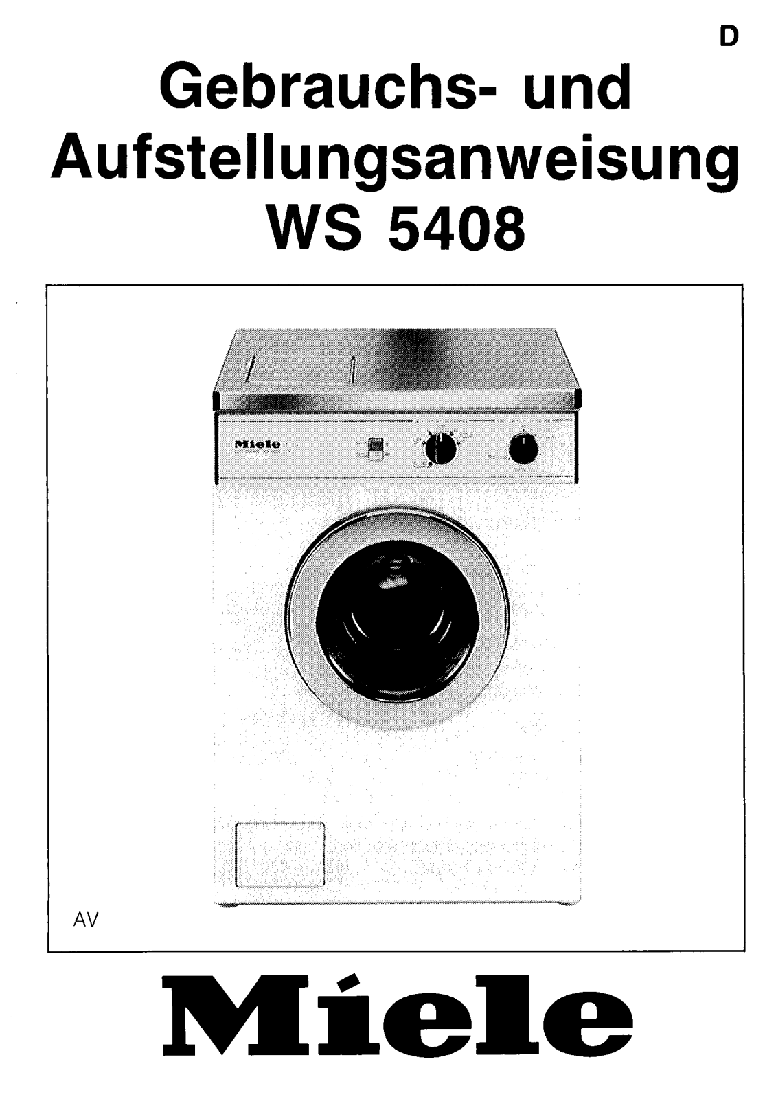 Miele WS 5408 User manual