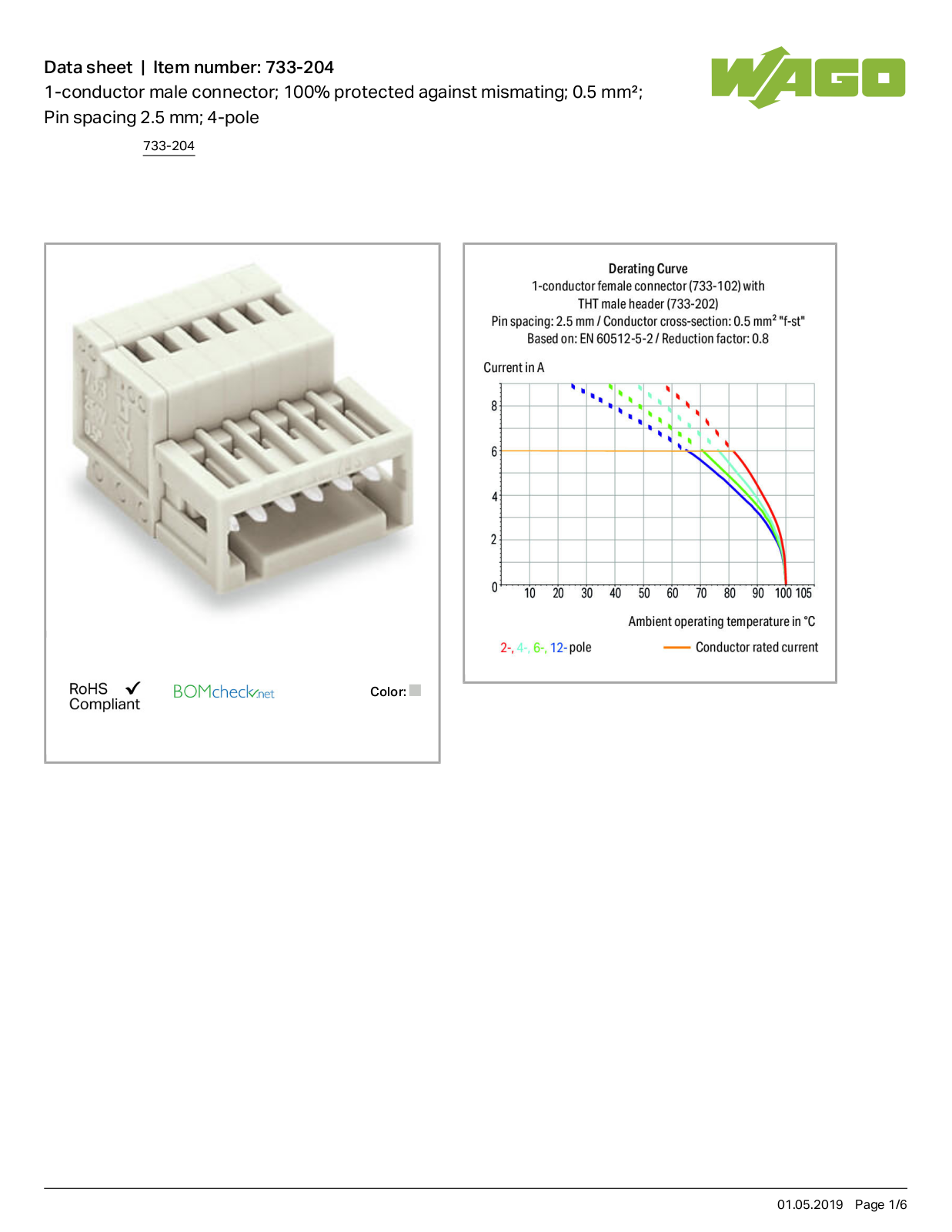 Wago 733-204 Data Sheet