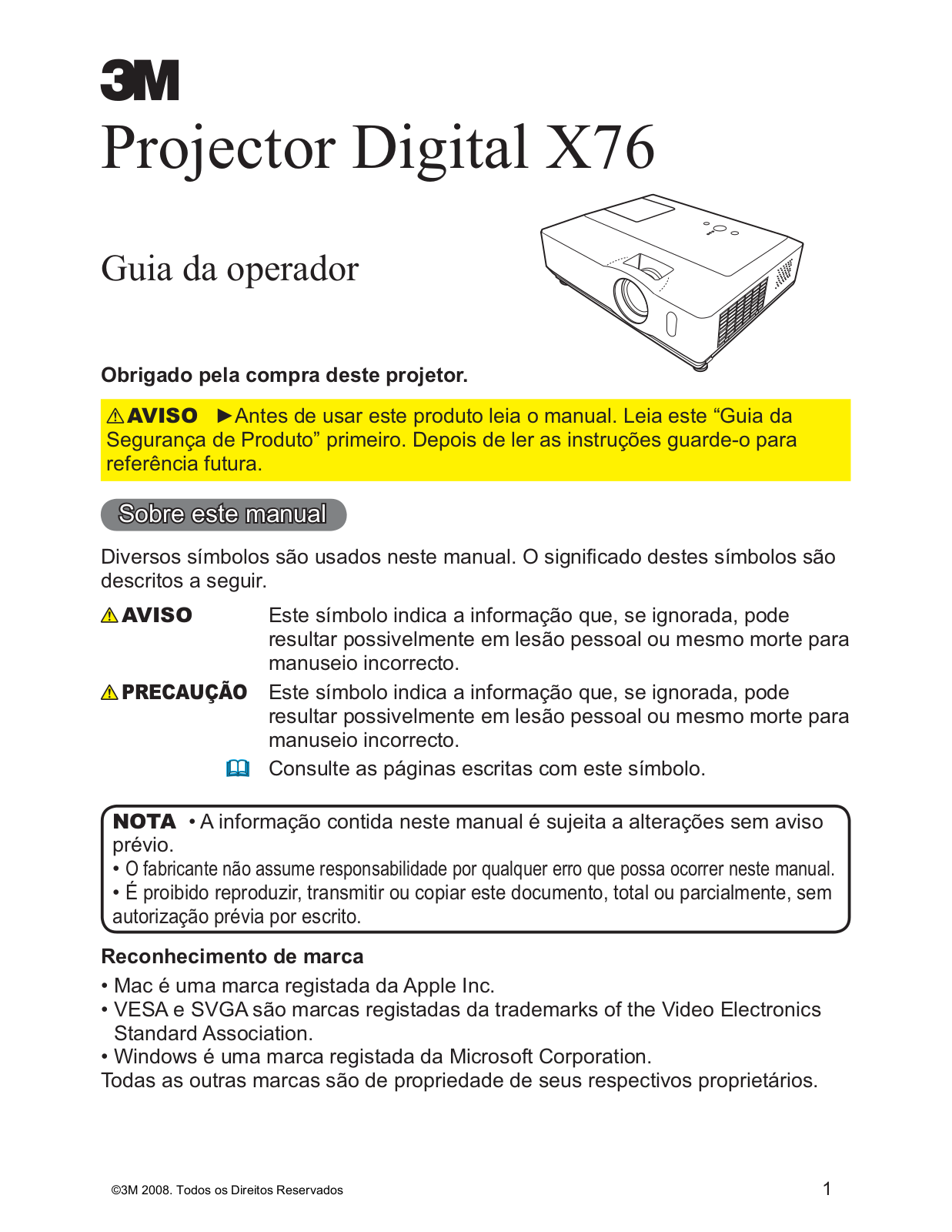 3M X76 Operator Guide