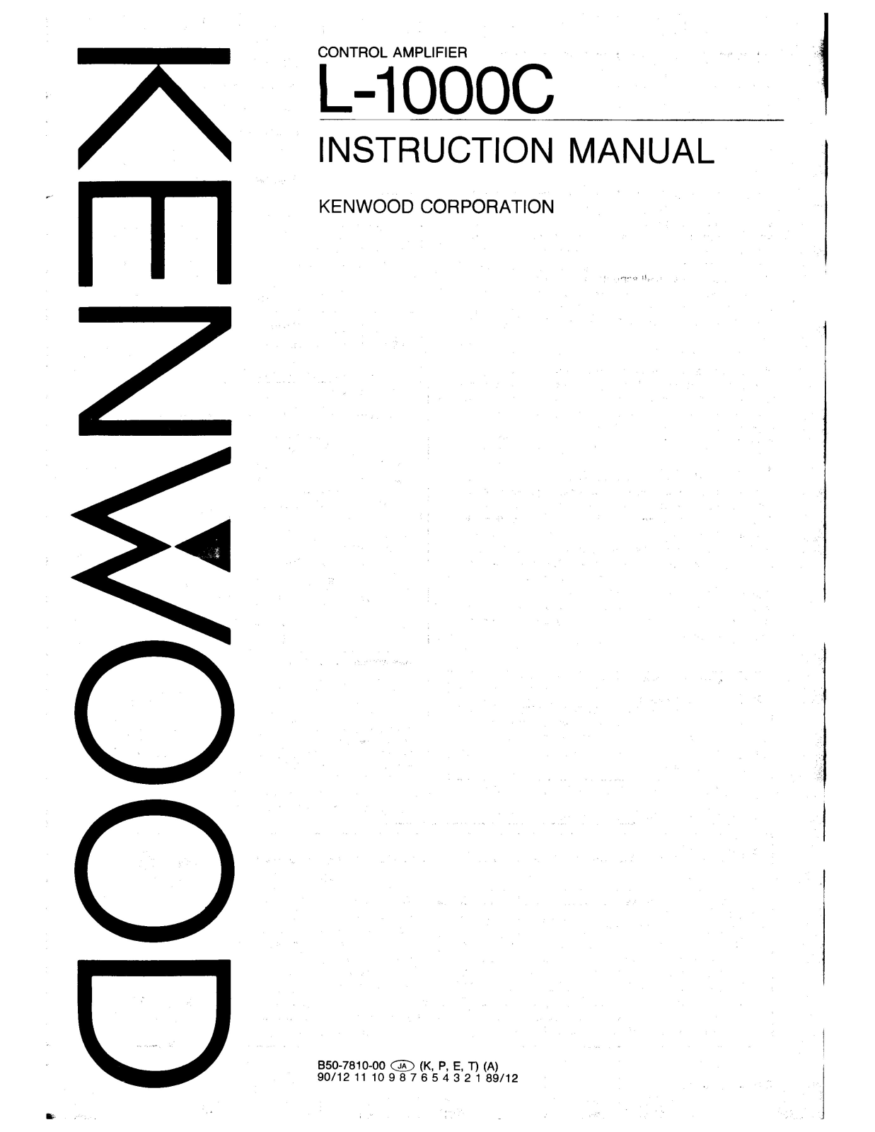 Kenwood L-1000-C Owners Manual