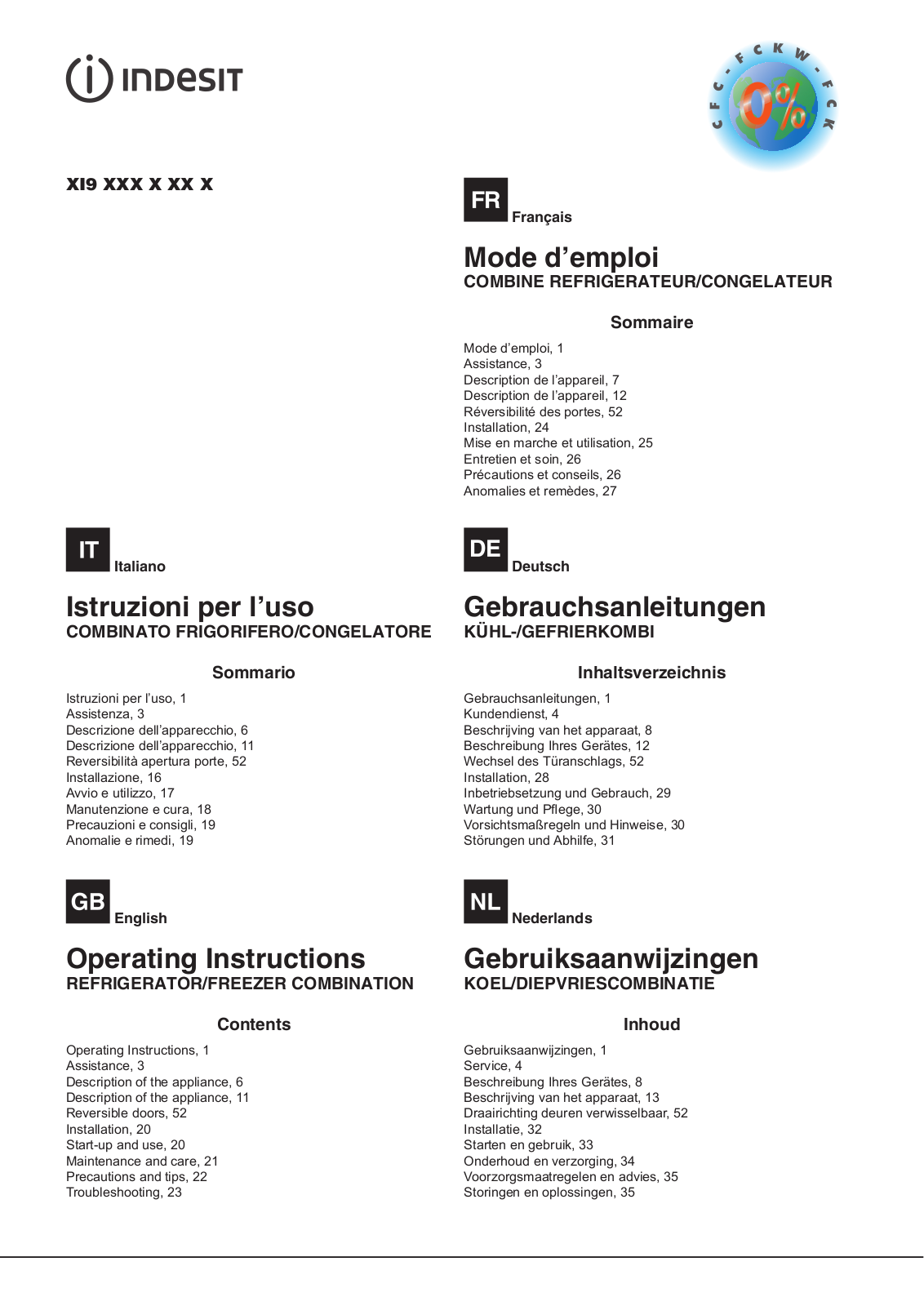 INDESIT XI9 T3U X MB H User Manual