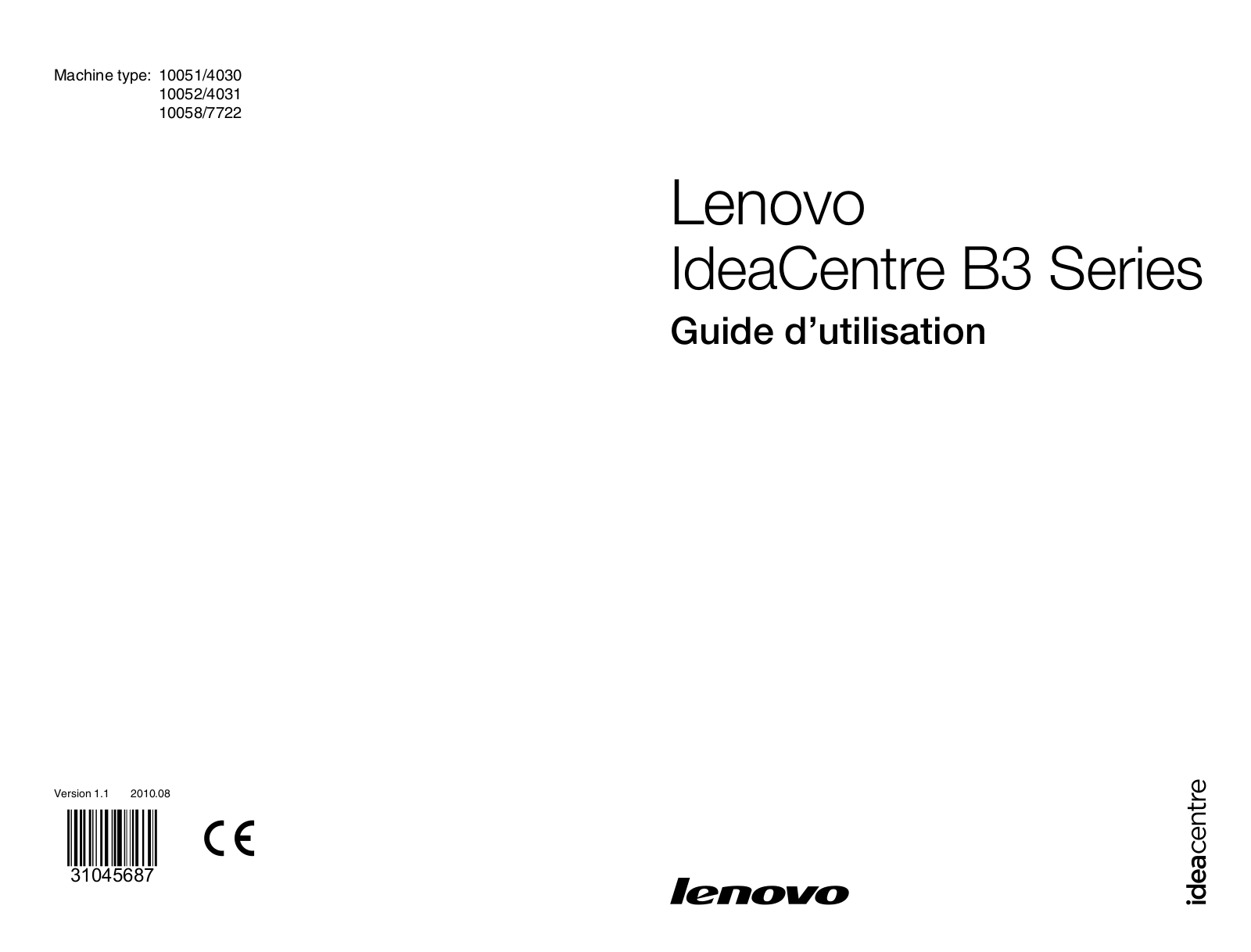 Lenovo IDEACENTRE B310 User Manual