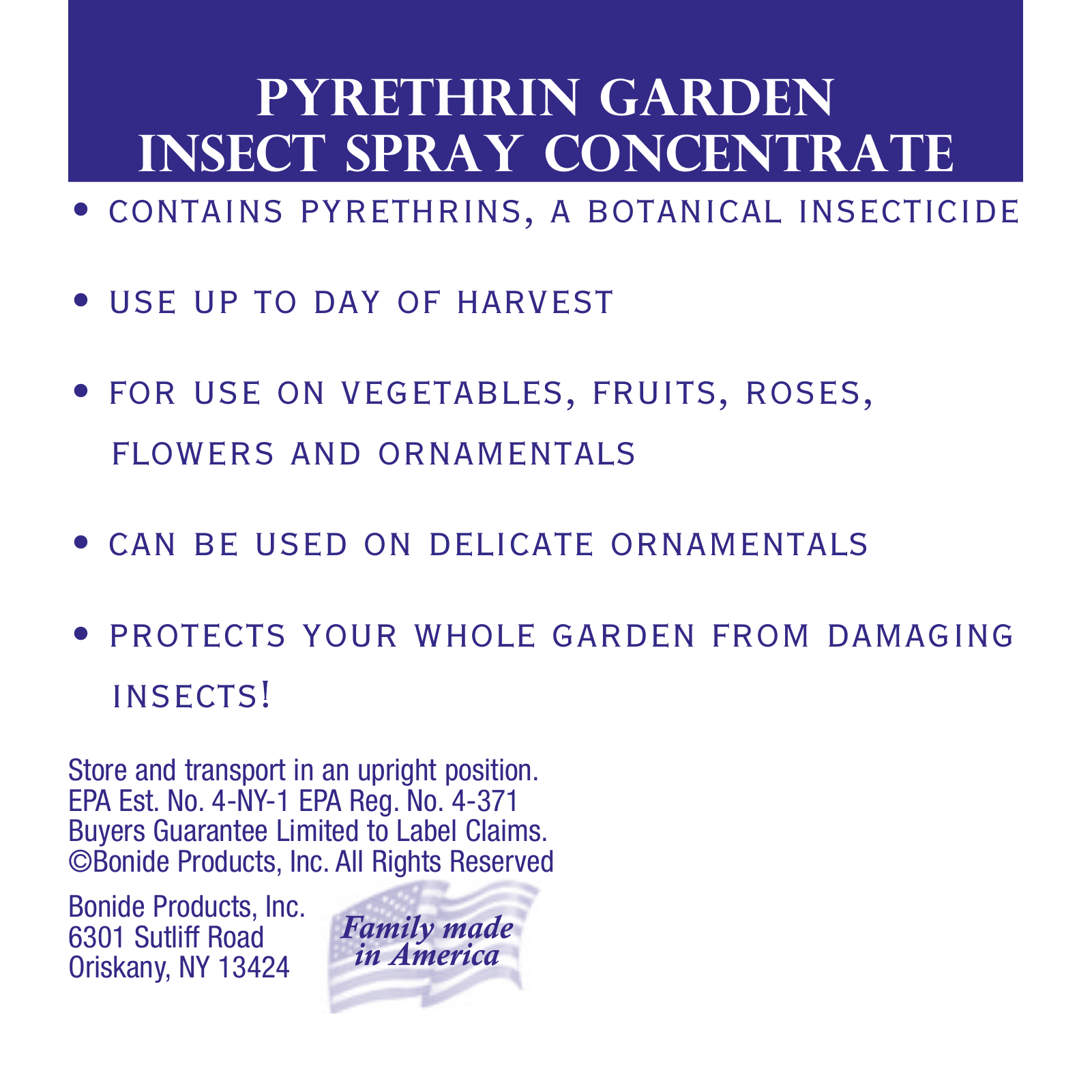 Bonide Pyrethrin Garden Insect Spray User Manual