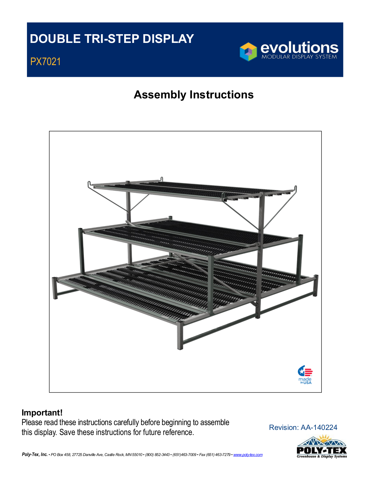 Poly-Tex PX7021 User Manual