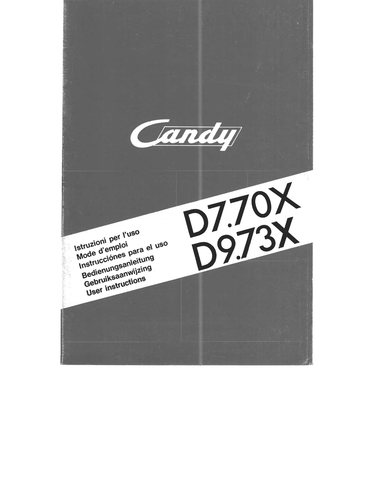 Candy D 973X, D 770X User Manual