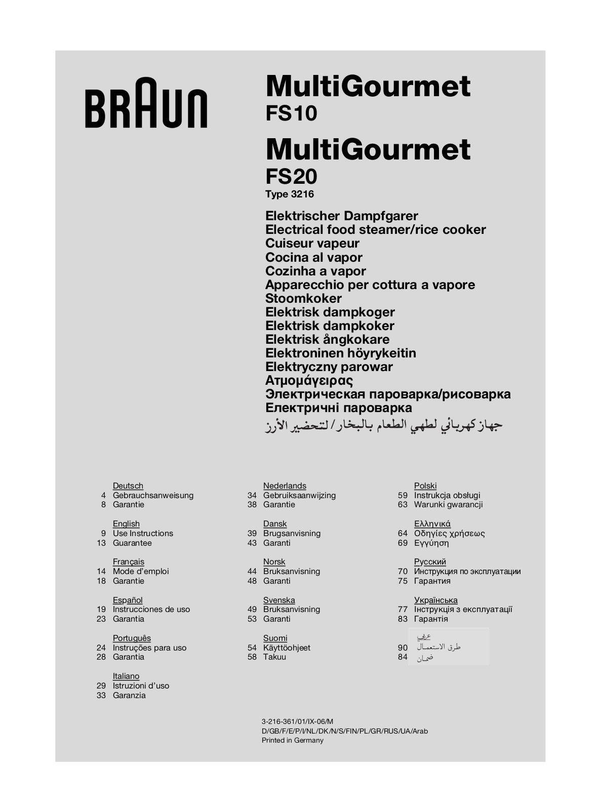 Braun FS20 MN User manual