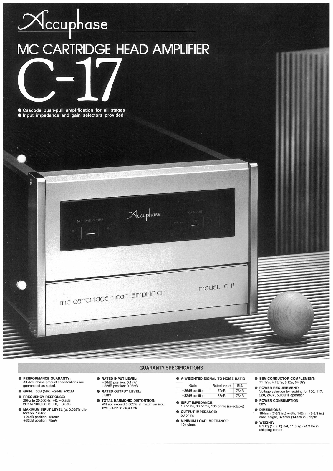 Accuphase C-17 Brochure