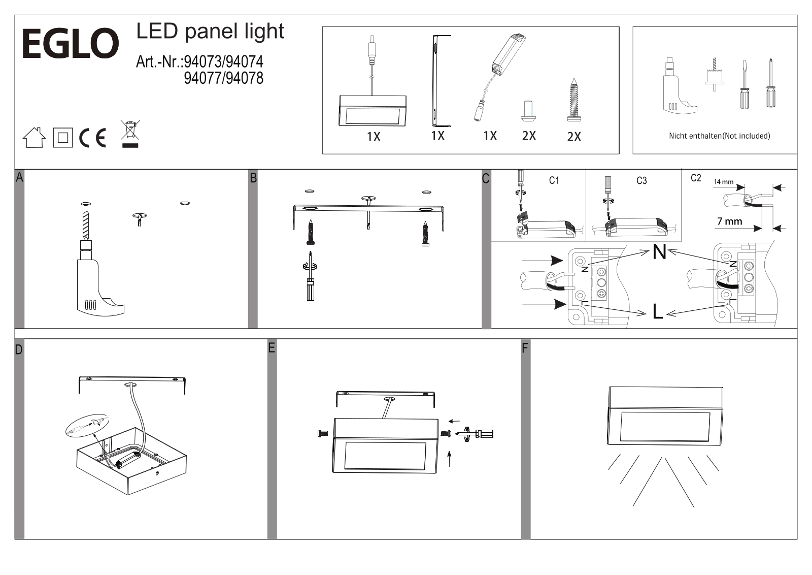 Eglo 94073 operation manual