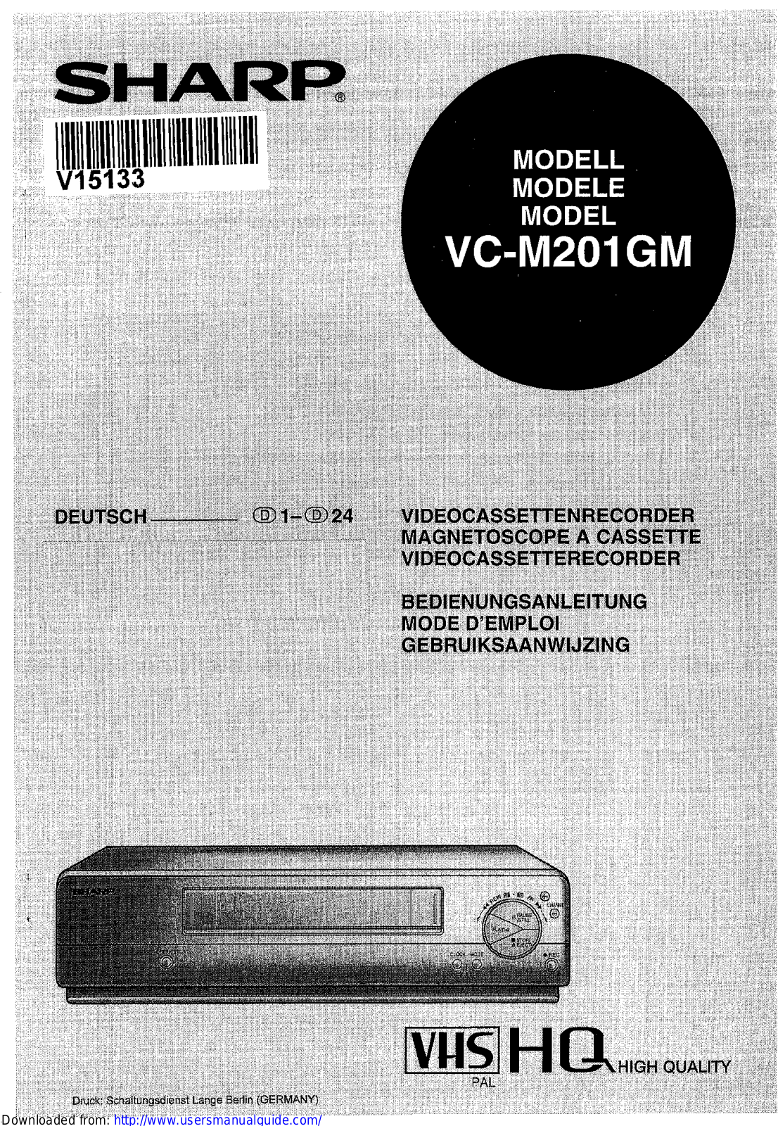 SHARP VC-M201GM User Manual