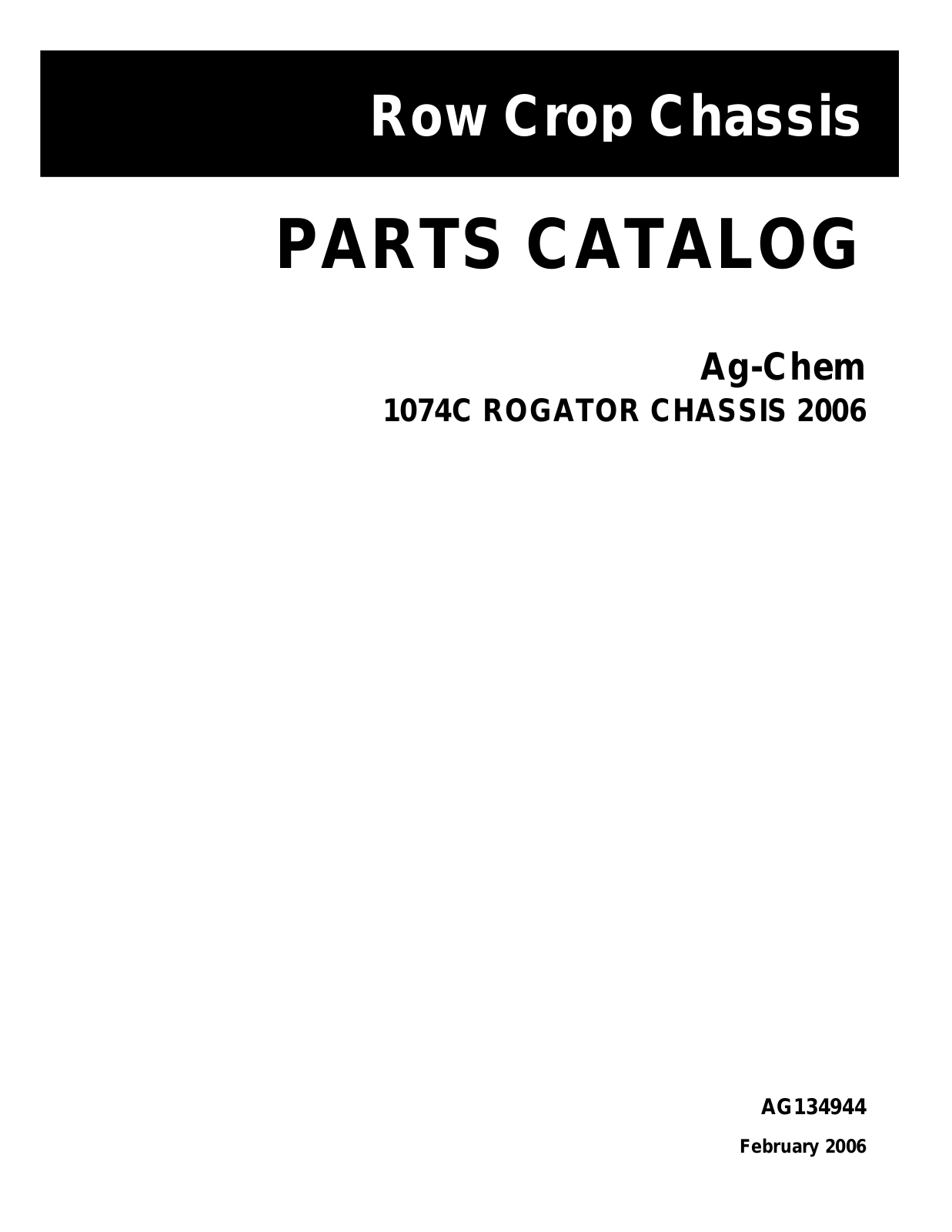 Challenger Row Crop 1074c Parts Manual