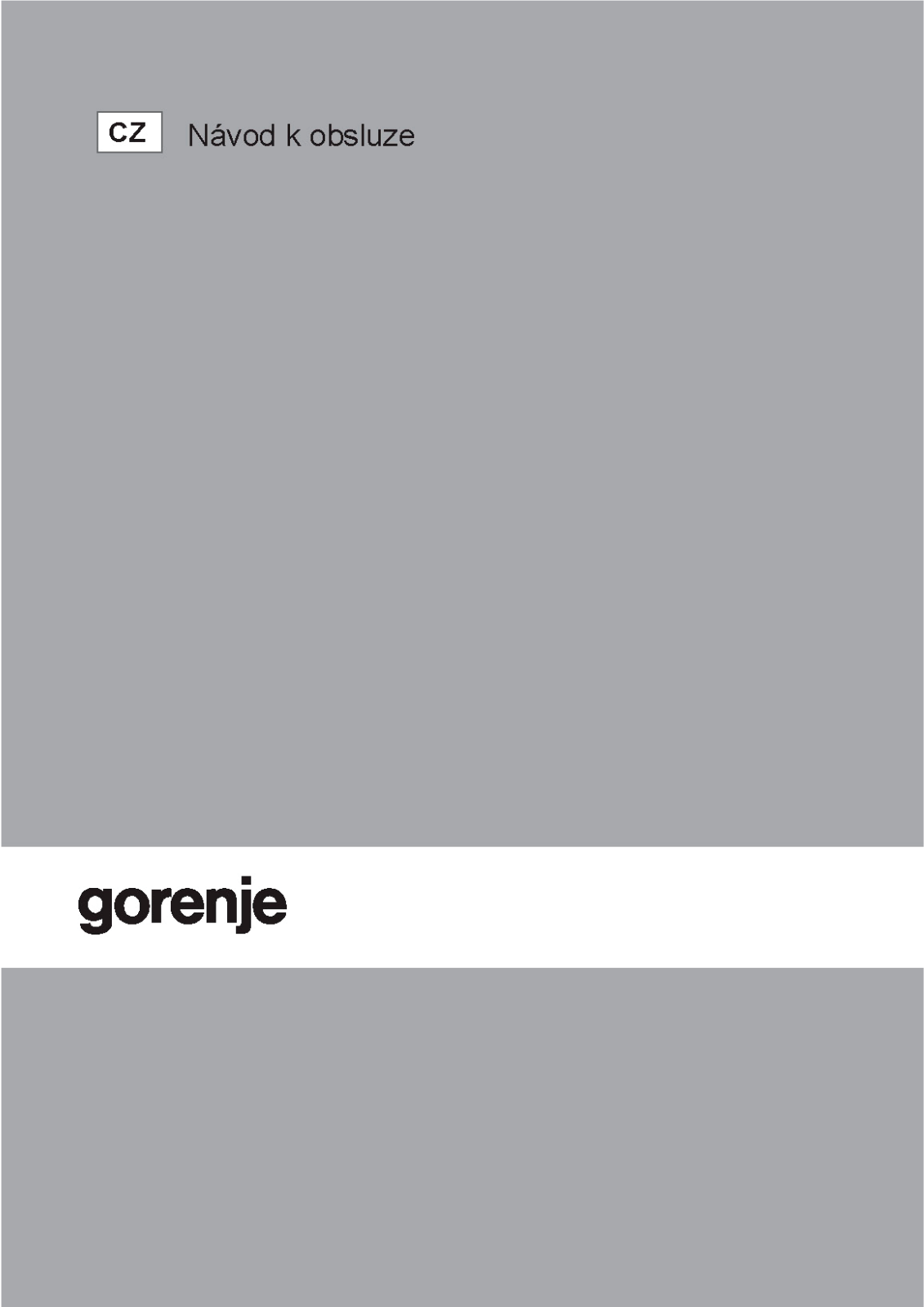 Gorenje GTW64B User Manual