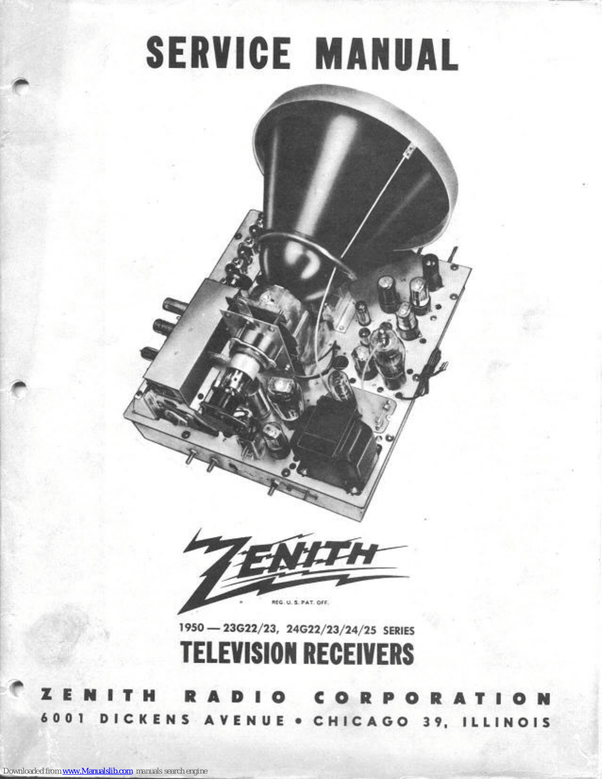 Zenith 23G22 Series, 24G22 Series, 24G24 Series, 23G23 Series, 24G23 Series Service Manual