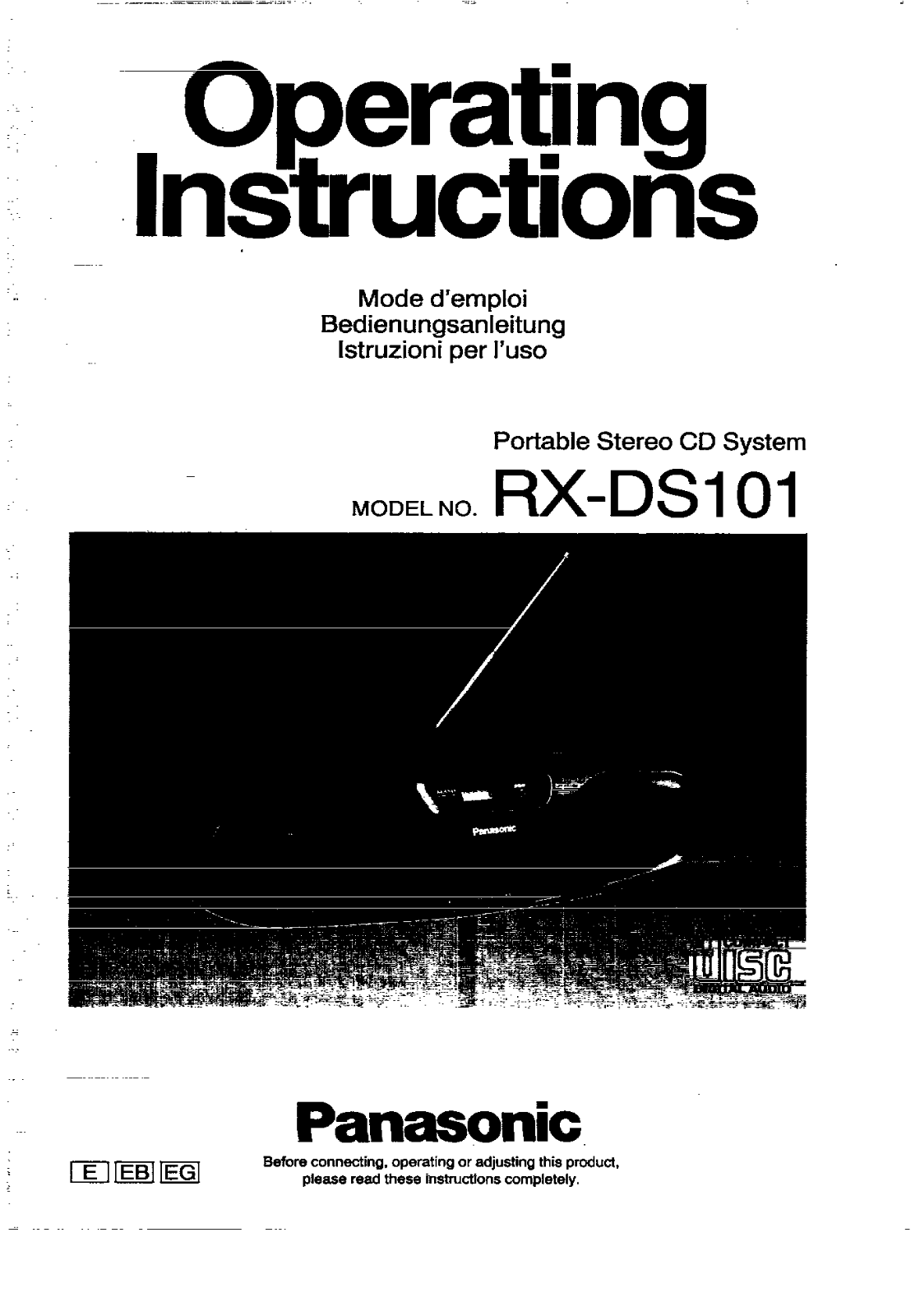 Panasonic RX-DS101 User Manual