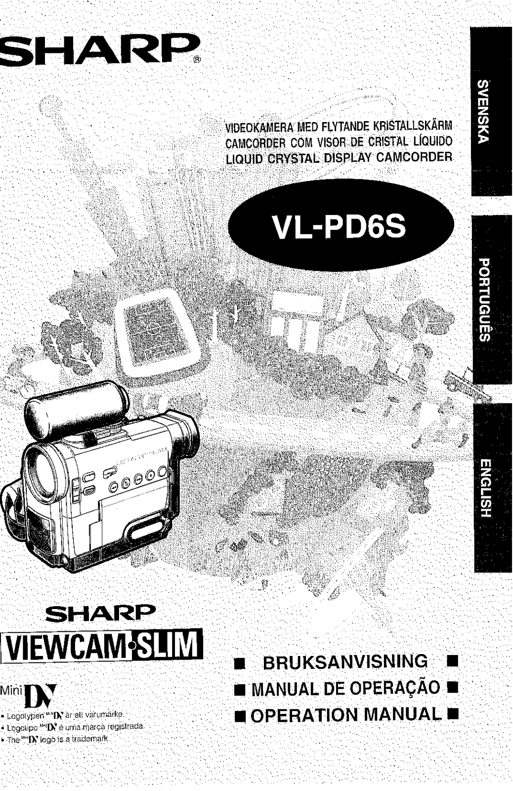 Sharp VL-PD6S Operating Instruction