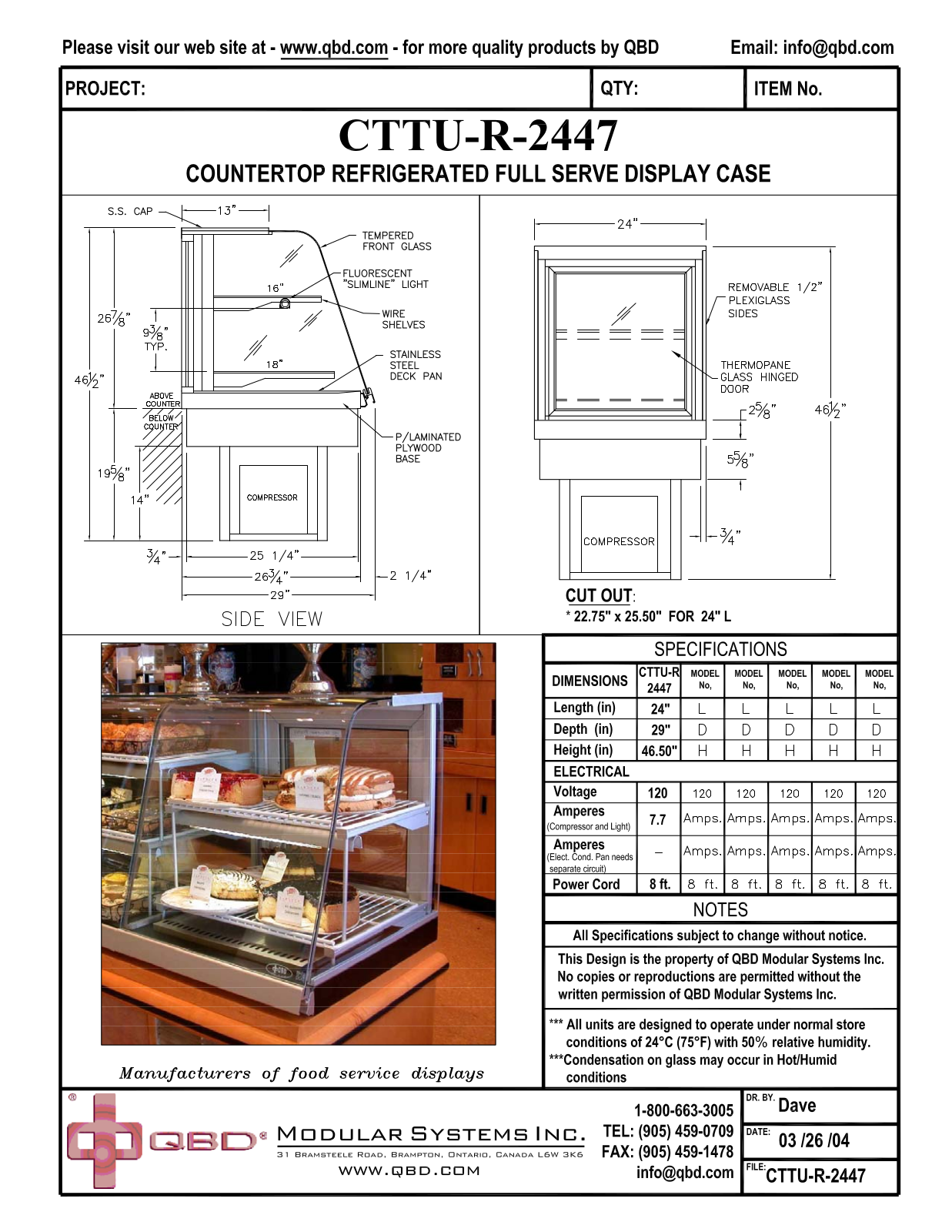 QBD CTTU-R-2447 User Manual