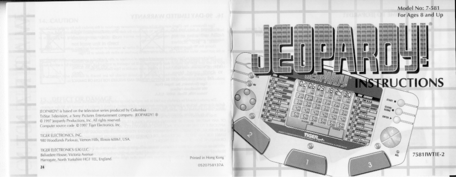 Hasbro Jeopardy User Manual