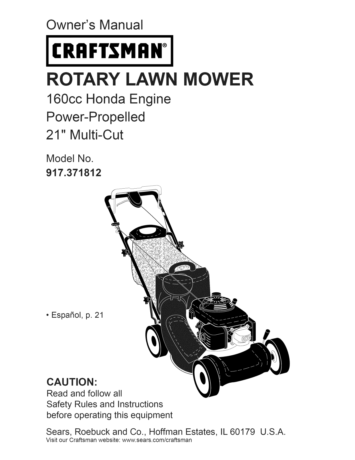 Craftsman 917371812 Owner’s Manual