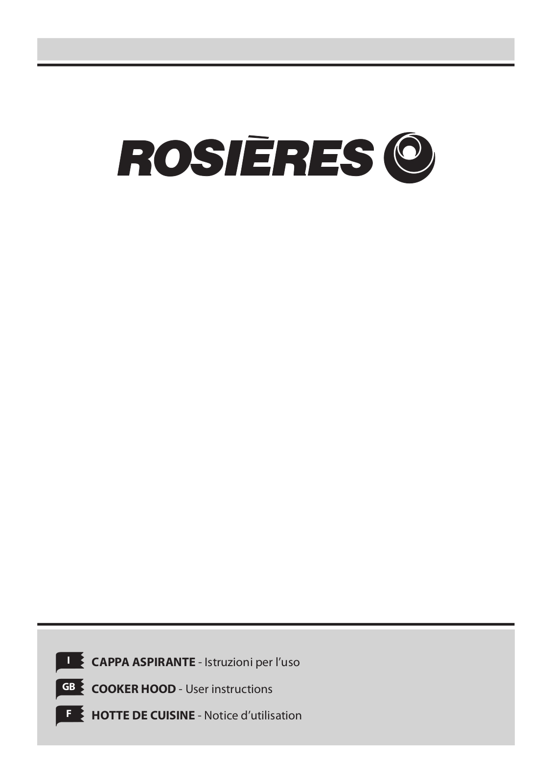 Rosieres RHT6300LIN User Manual