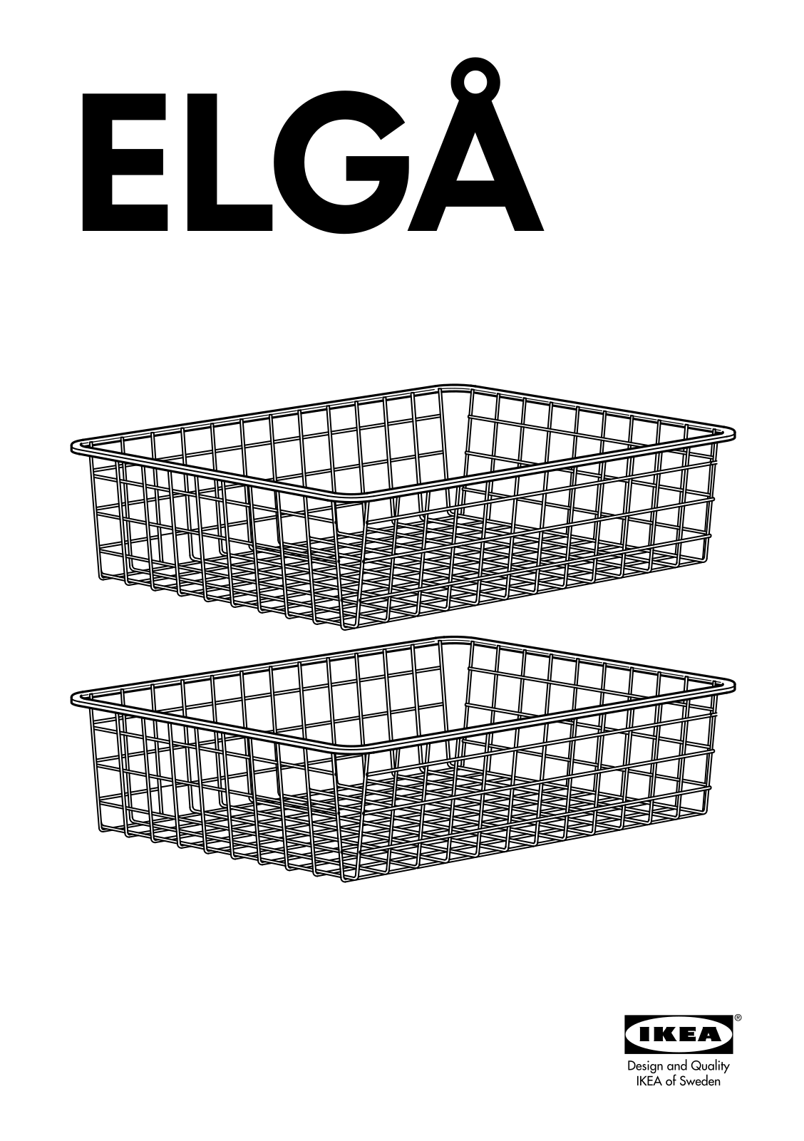 IKEA ELGÅ WIRE BASKET User Manual