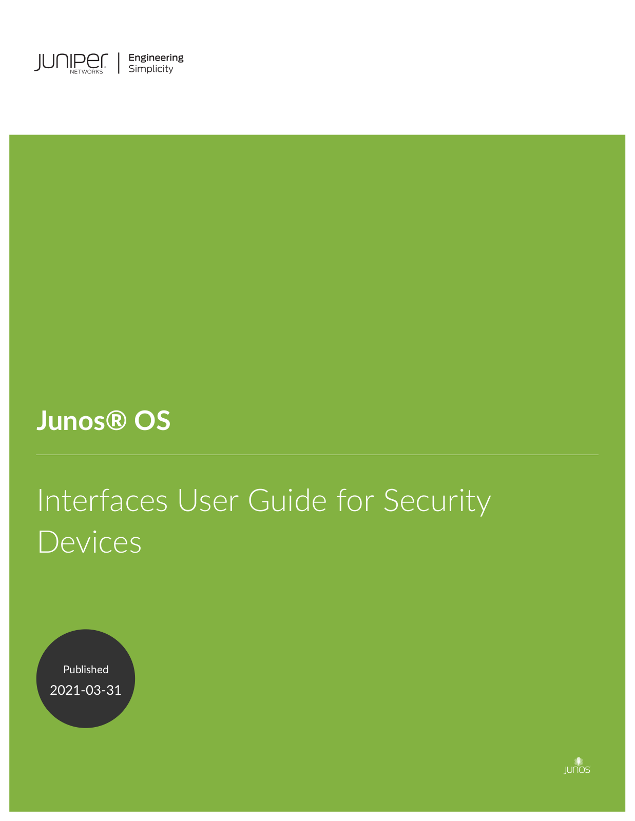 Juniper Interfaces for Security Devices User Manual