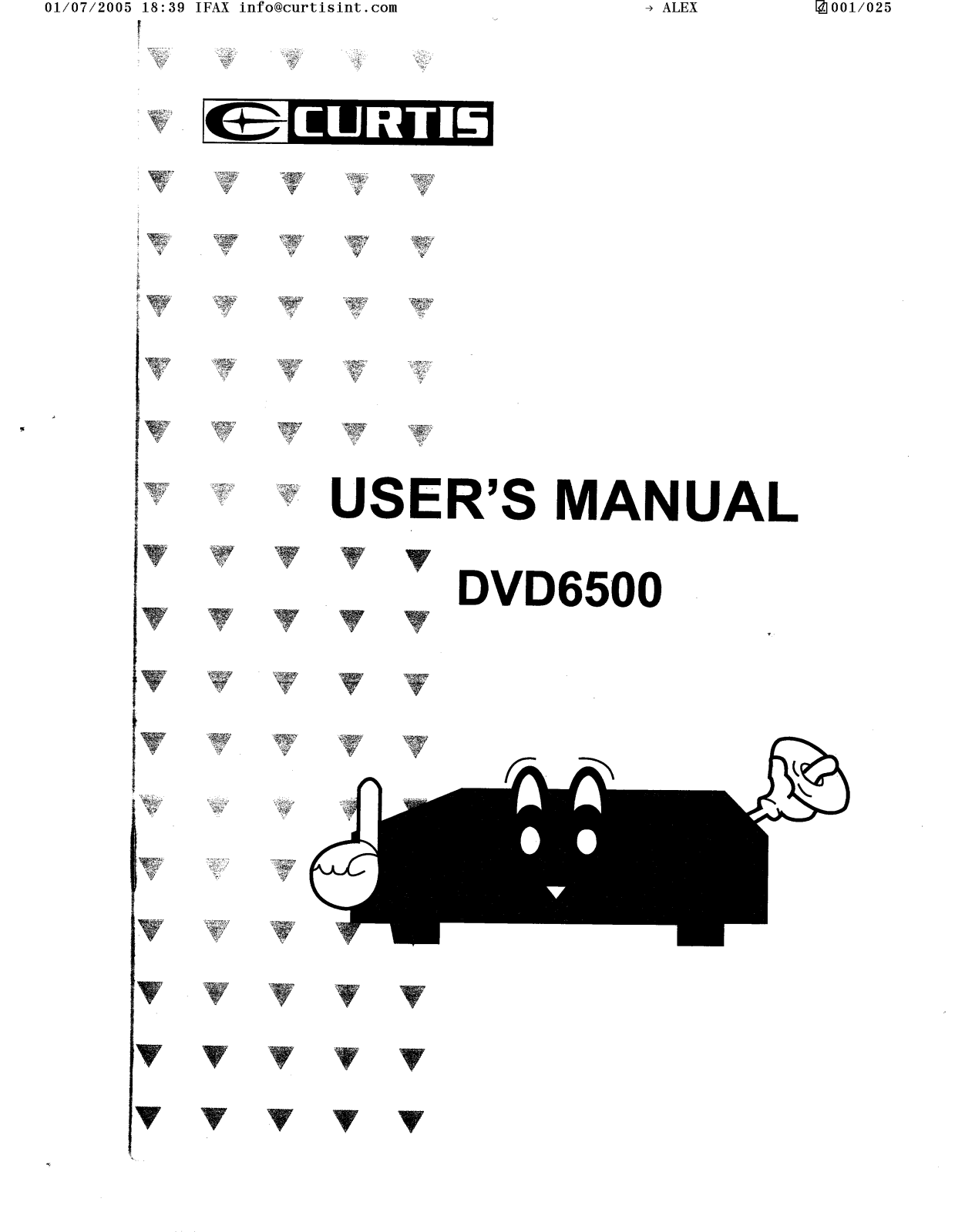 CURTIS DVD6500 User Manual