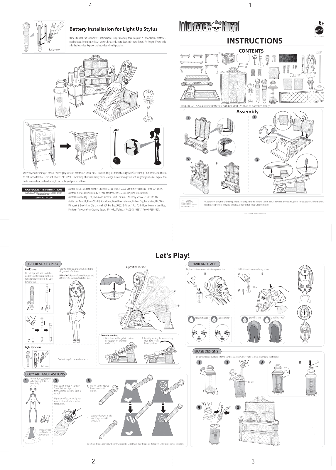 Fisher-Price BCC47 Instruction Sheet