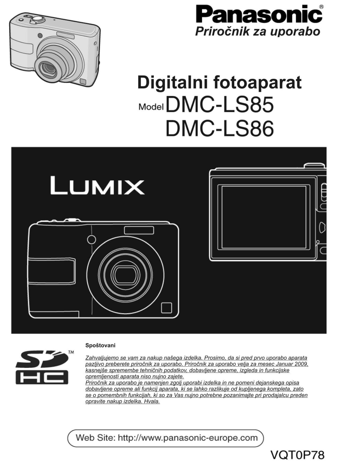 PANASONIC DMCLS86, DMCLS85 User Manual