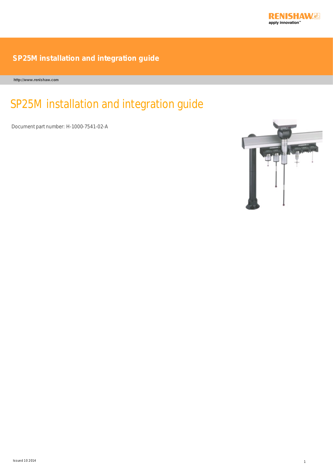 renishaw SP25M User Manual