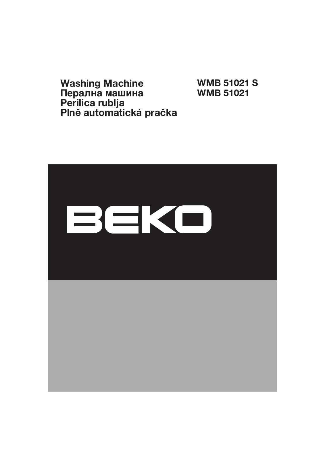 Beko WMB 51021, WMB 51021 S User Manual