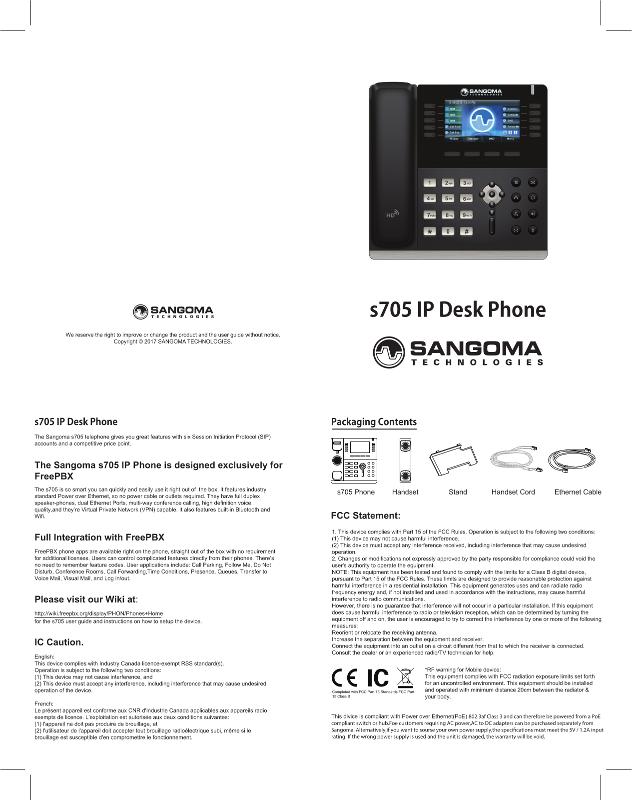 Sangoma Technologies PHONS705A User Manual