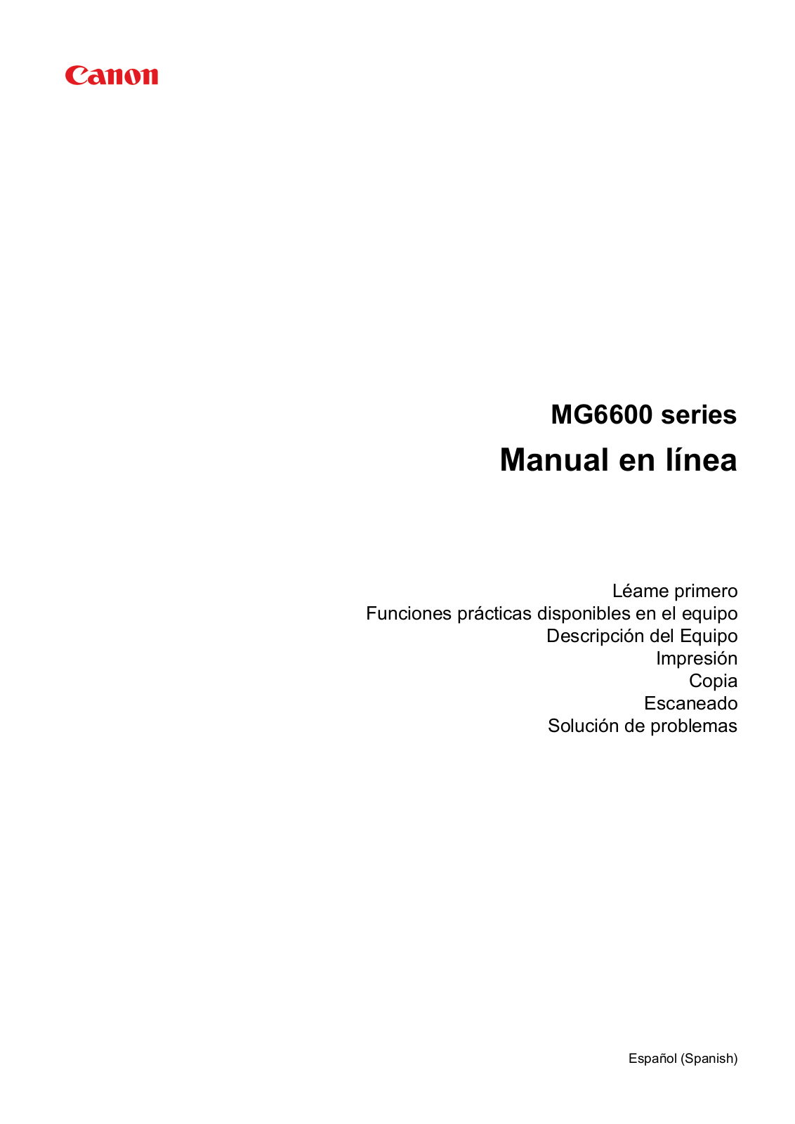 Canon MG6620 Manual for Windows