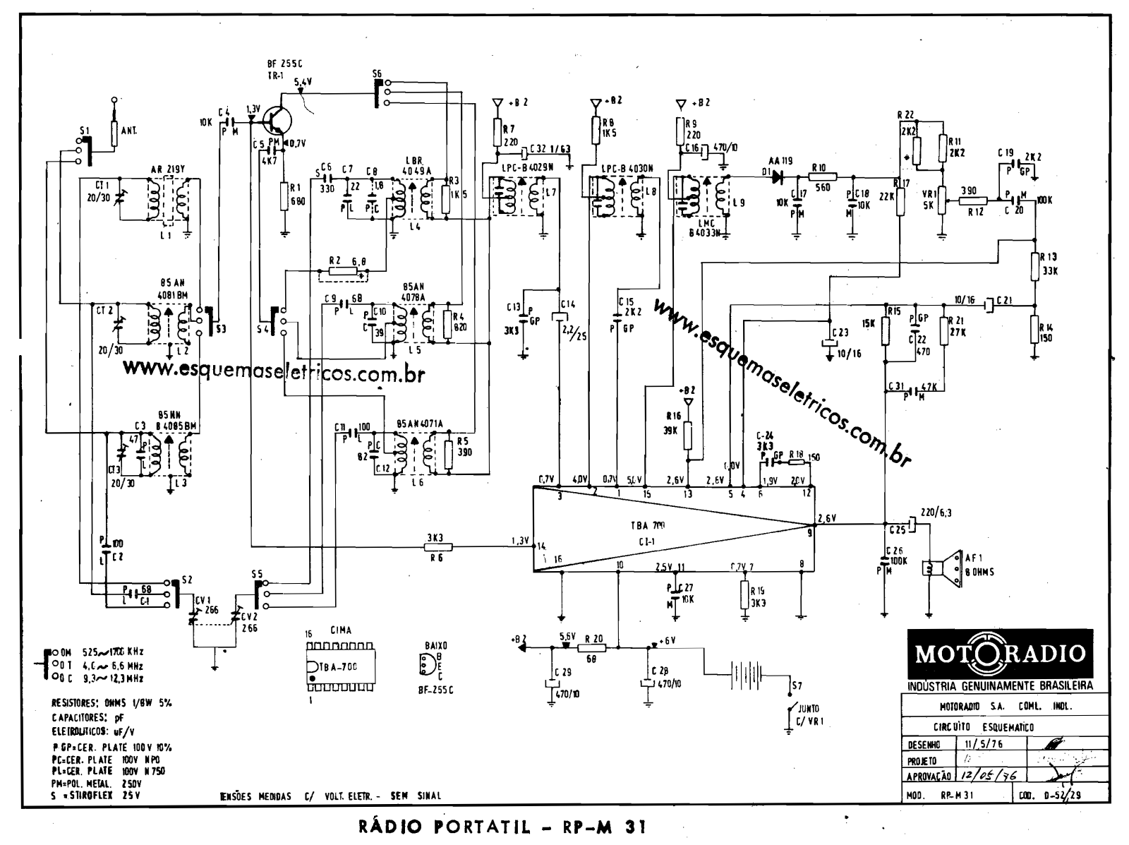 Motoradio RPM-31 Schematic