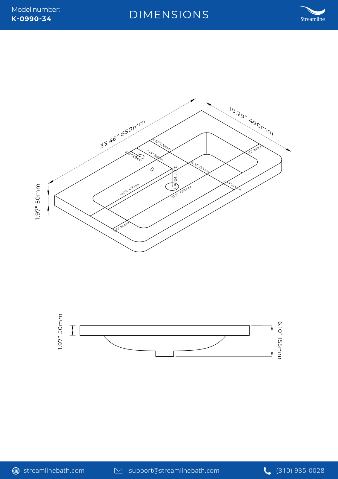 Streamline Bath SLBH7623 Specifications - ManualMachine.com