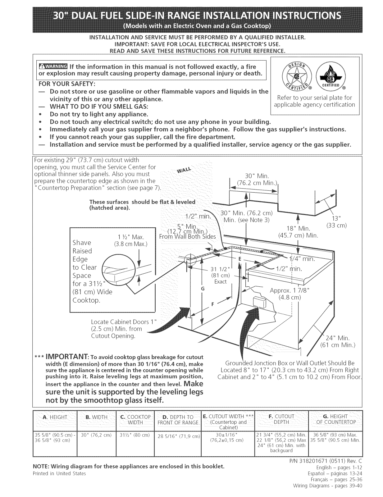 Frigidaire CFCS366EB1, CFCS366EB2, CFCS366EB3, CFCS366EC1, CFCS366EC2 Installation Guide - ManualMachine.com