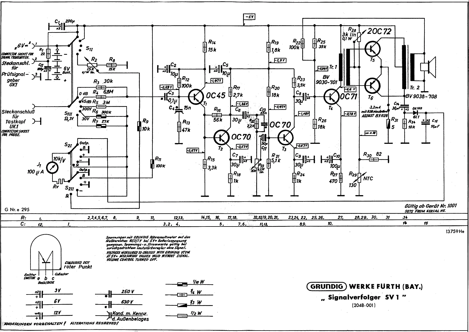 Grundig SV-1 Schematic