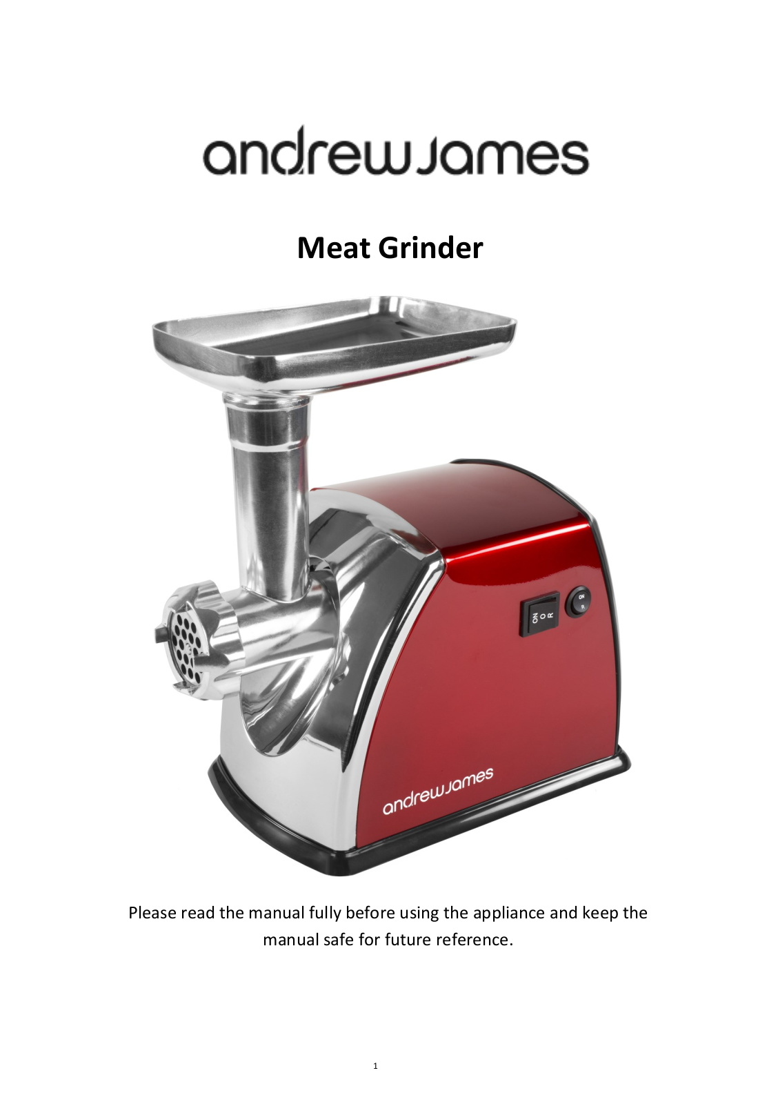 Andrew James Meat Grinder with Tomato Squeezer User Manual