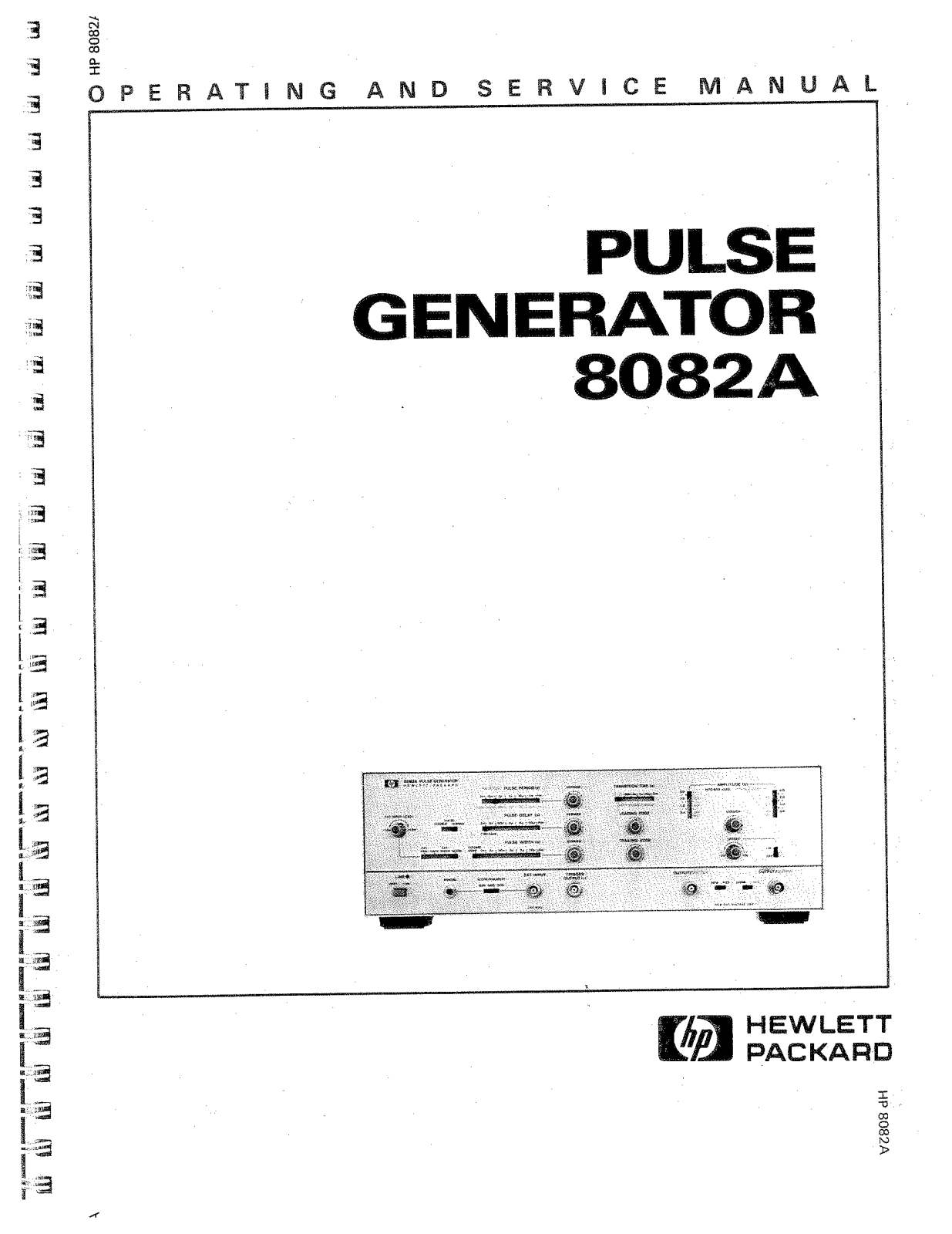 HP (Hewlett-Packard) 8082A User Manual