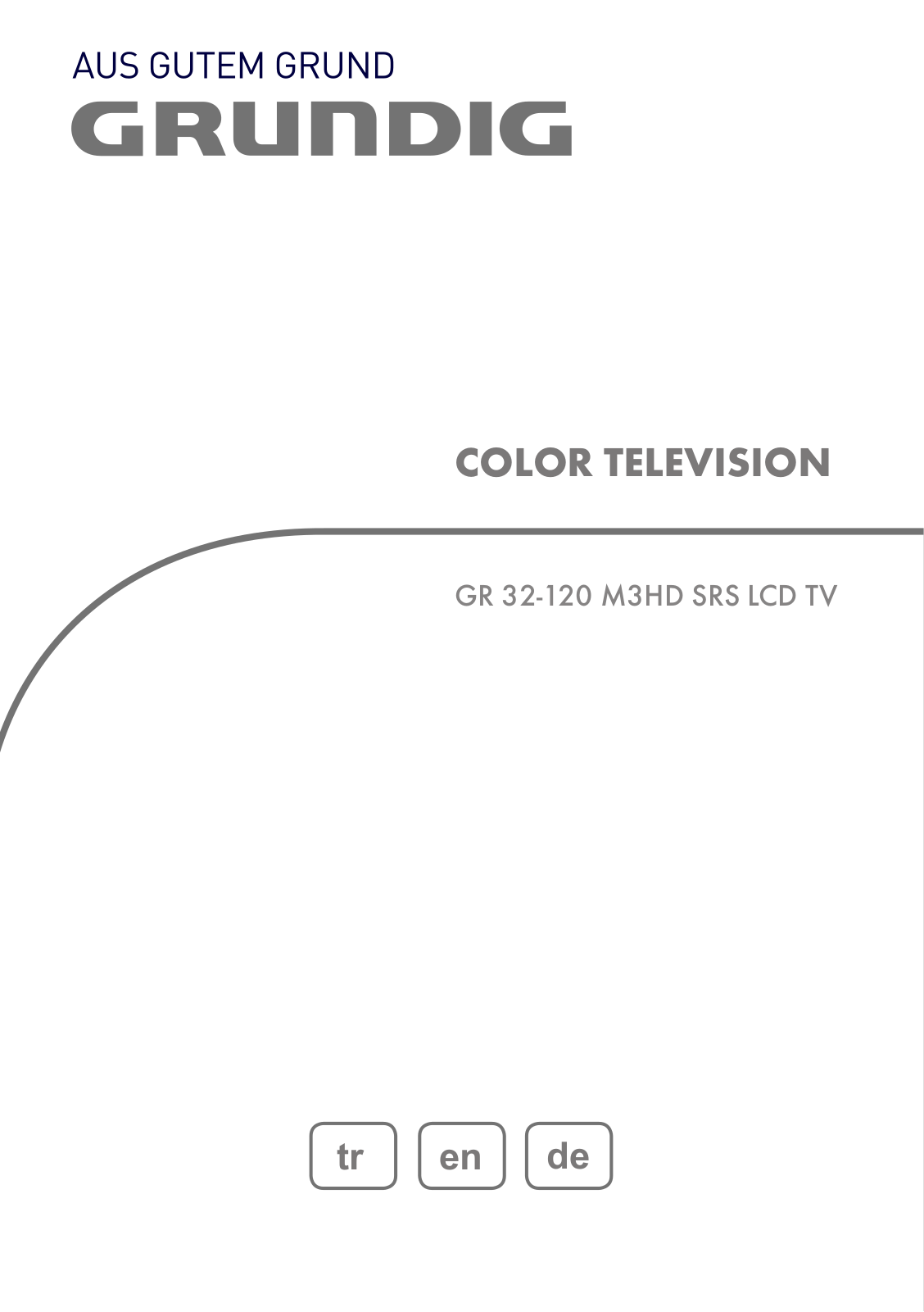 Grundig GR 32-120 M3HD SRS LCD TV User manual