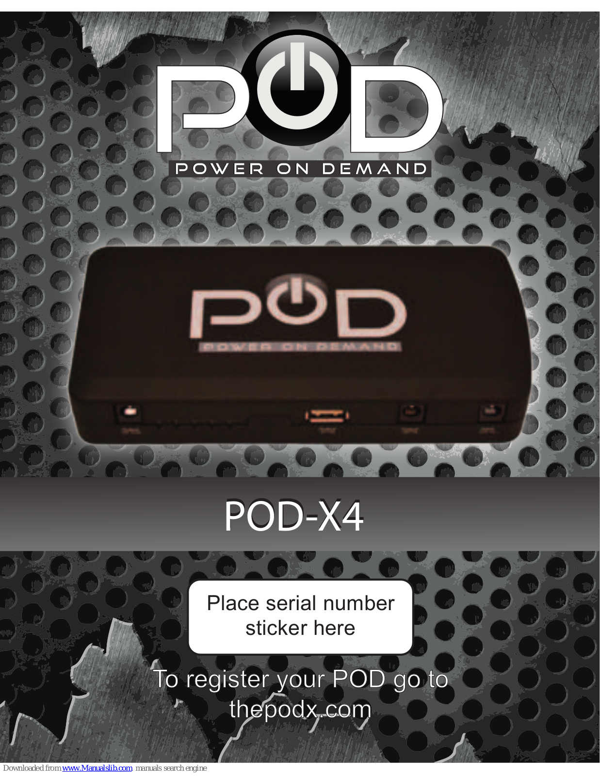 POD X4 User Manual - ManualMachine.com