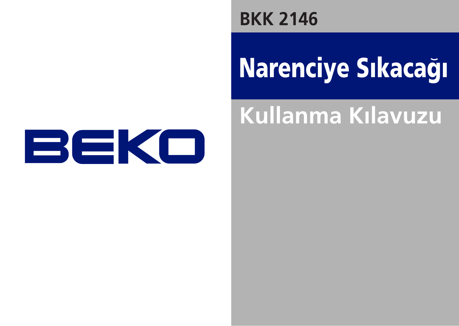 Beko BKK 2146 User Manual